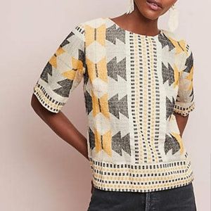 Anthropologie Odells Alicia Textured Top XS